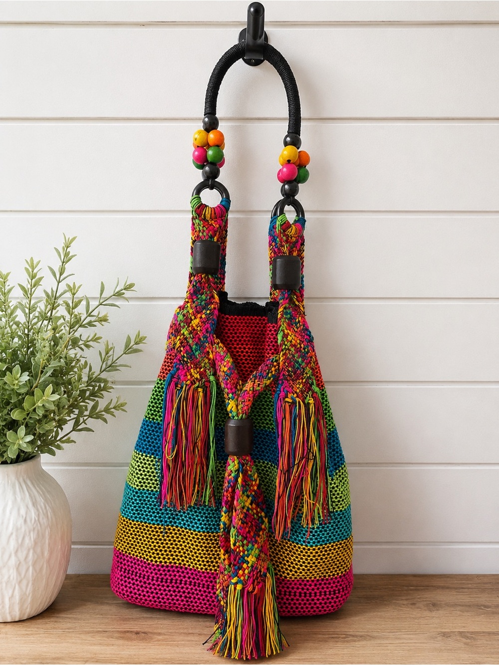 Wayuu Multicolor Handwoven Colombian Bag
